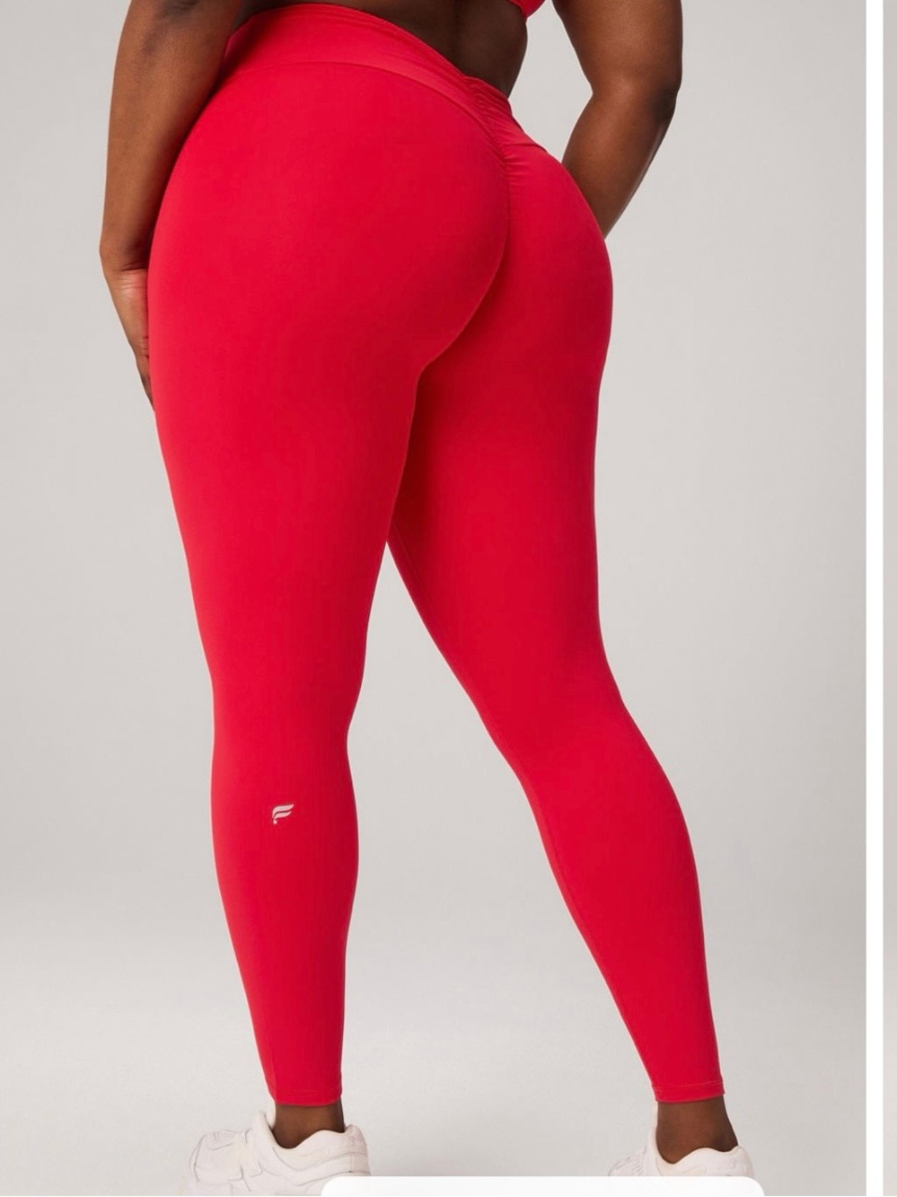 Fabletics Booty Scrunch PureLuxe V-Back Legging Heated Red